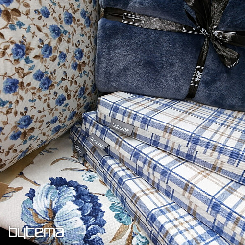 Cojines de silla Laura cuadros azul