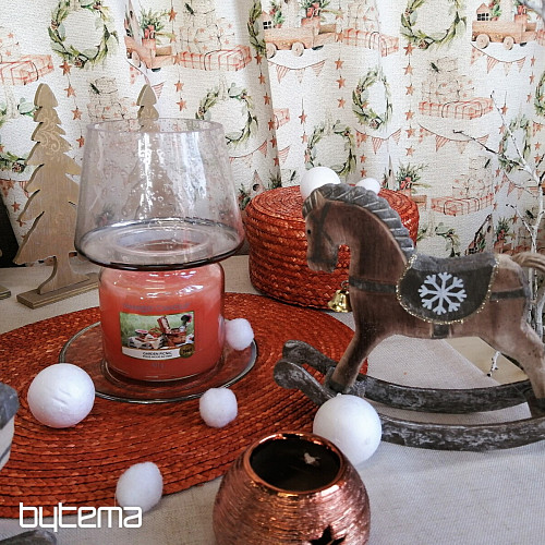 Juguetes de tela para decoración navideña.