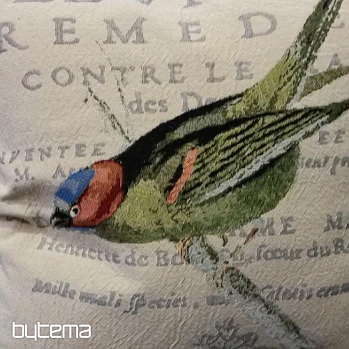 Funda decorativa PÁJAROS verde