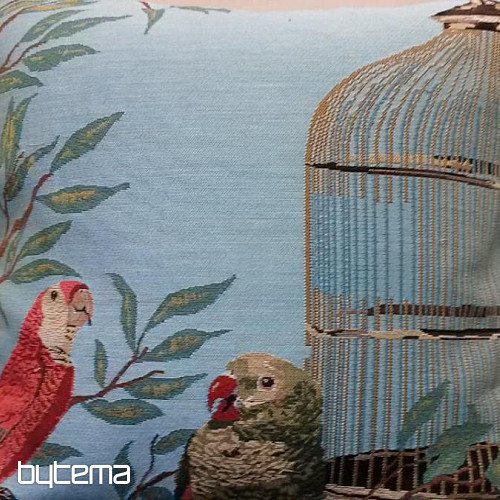 Funda decorativa PÁJAROS verde