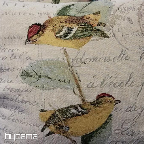 Funda decorativa PÁJAROS verde