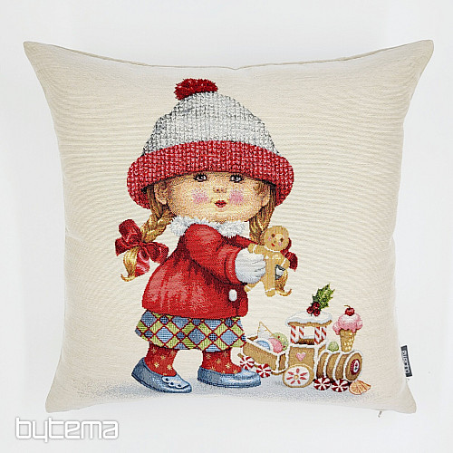 Funda tapiz navideño NIÑA CON JUGUETE