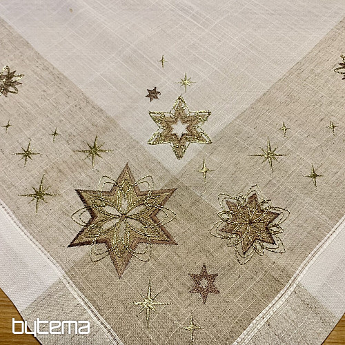 Mantel navideño bordado, Mantón de estrellas