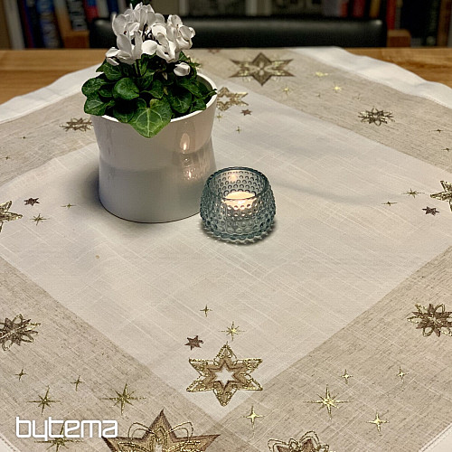Mantel navideño bordado, Mantón de estrellas