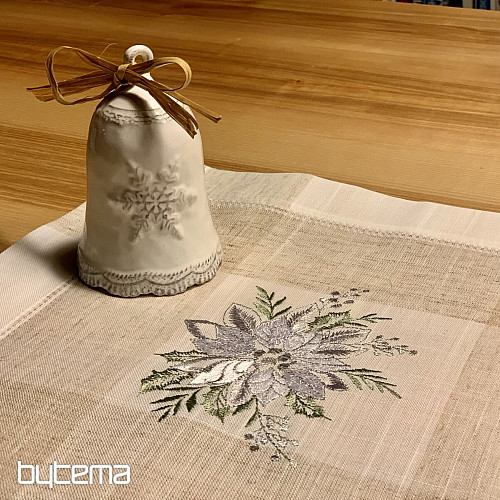 Manteles y pañuelos navideños bordados Estrella de Plata