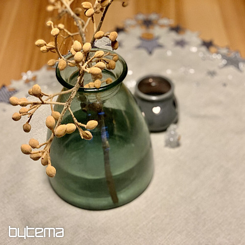 Mantel navideño bordado estrella gris