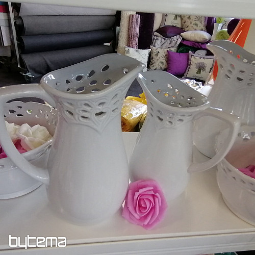 Jarrón LACE JUG blanco