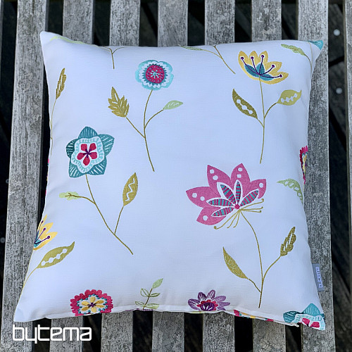 Funda de cojín bordada RICHMOND blanco