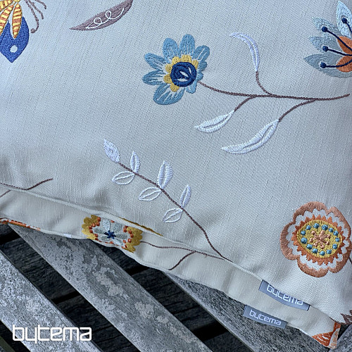 Funda de cojín bordada RICHMOND beige