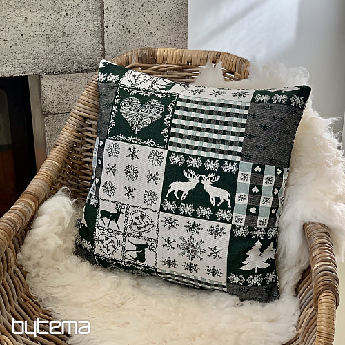 Funda tapiz navideño VERDE CIERVO