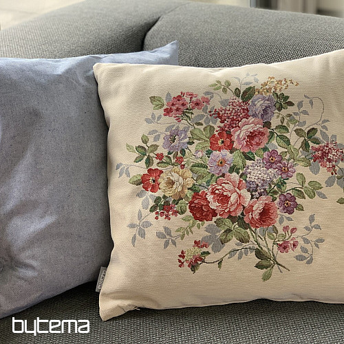 Funda de cojín tapiz RAMO DE FLORES