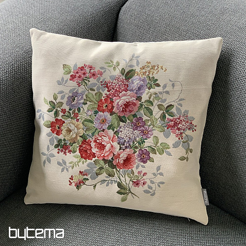 Funda de cojín tapiz RAMO DE FLORES