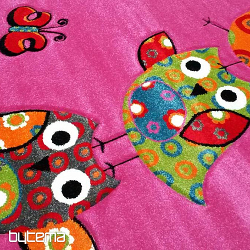 Alfombra infantil OWL y OWL rosa
