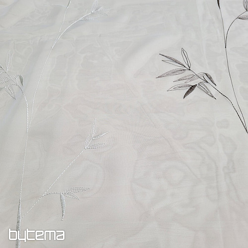 Cortina bordada de lujo GERSTER 11757 blanco