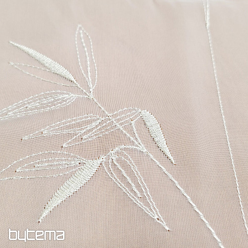 Cortina bordada de lujo GERSTER 11757 blanco