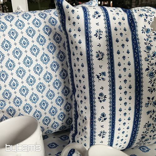 Tela de algodón MAJOLIKA raya azul