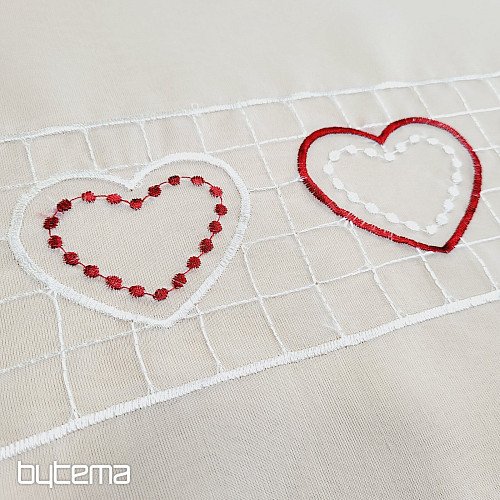 Cortina confeccionada GERSTER blanca - CORAZÓN