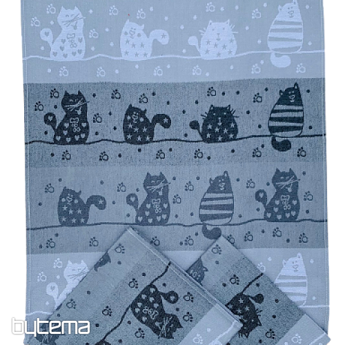 Toallas GATOS EN EL TEJADO gris