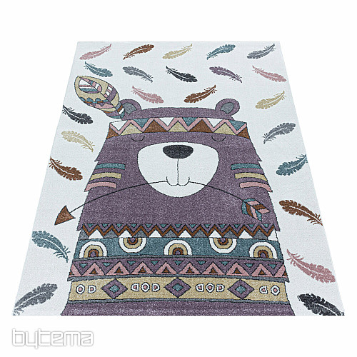 Alfombra infantil de lujo FUNNY morado indio