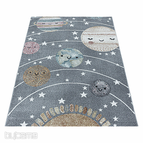 Alfombra infantil de lujo FUNNY universo gris