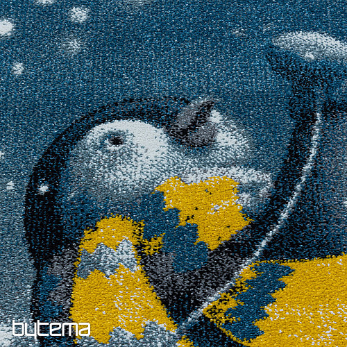 Alfombra infantil de lujo FUNNY BLUE PENGUIN