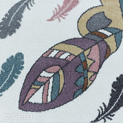 Alfombra pieza infantil redonda FUNNY indio color