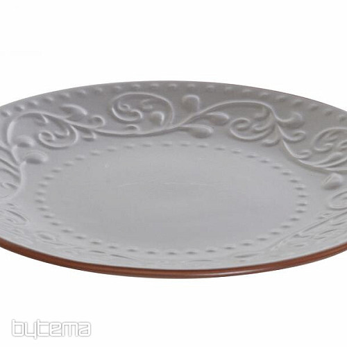 Plato de postre RELIEVE GRIS 21x2.5cm gris