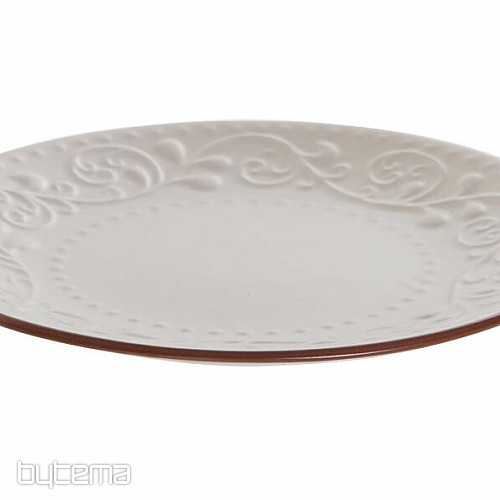 Plato de postre RELIEVE BEIGE 21x2,5cm beige