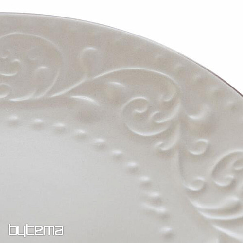 Plato de postre RELIEVE BEIGE 21x2,5cm beige