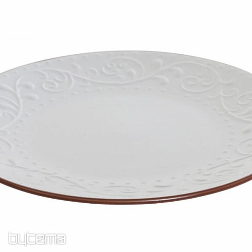 Plato llano RELIEVE BLANCO 27,5x2cm blanco