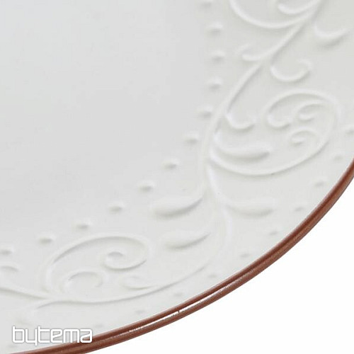 Plato llano RELIEVE BLANCO 27,5x2cm blanco
