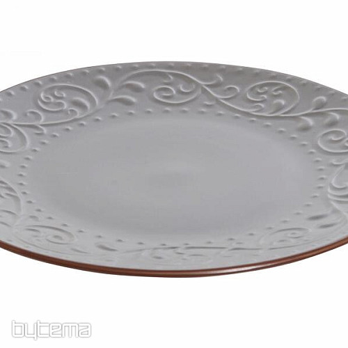 Plato llano RELIEVE GRIS 27,5x2cm gris