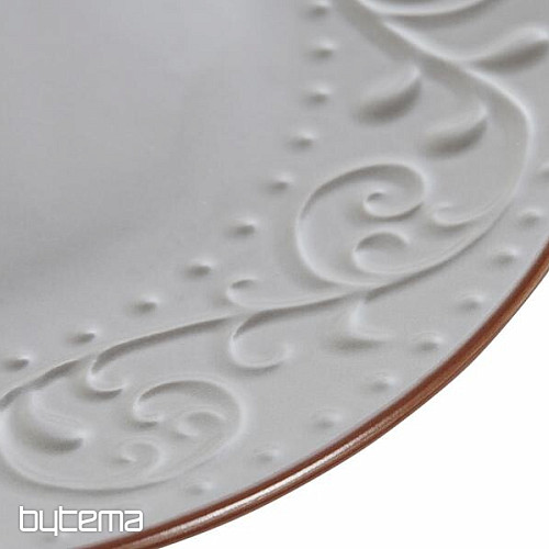 Plato llano RELIEVE GRIS 27,5x2cm gris