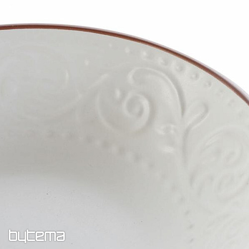 Plato hondo RELIEVE BLANCO 20,5x5cm blanco