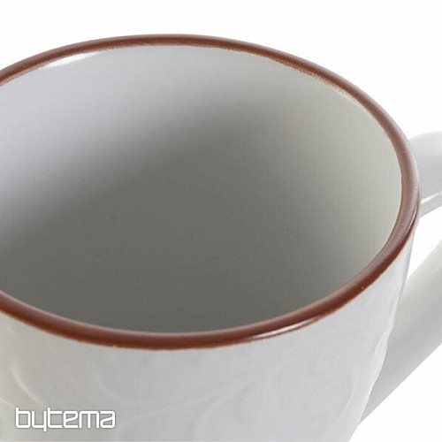 Taza WHITE RELIEF 325ml blanco