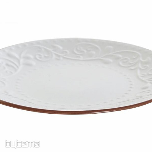 Plato de postre RELIEVE BLANCO 21x2,5cm blanco