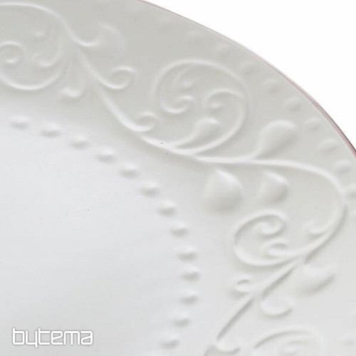 Plato de postre RELIEVE BLANCO 21x2,5cm blanco