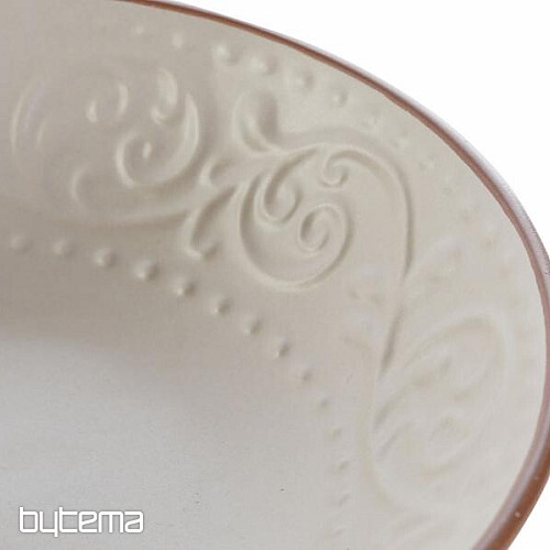 Plato hondo RELIEVE BEIGE 20,5x5cm beige