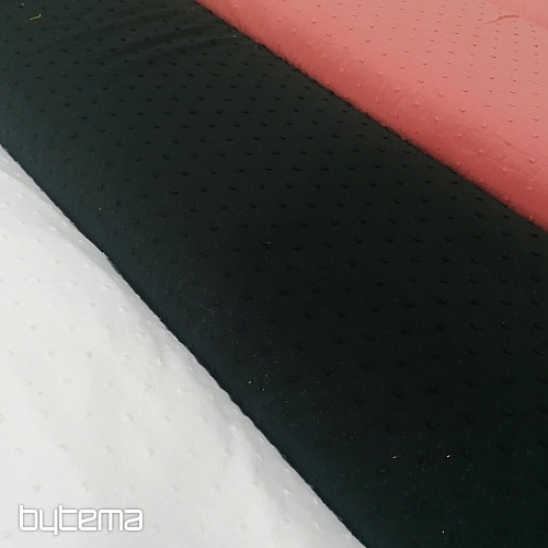 Tela de algodón negra con tachuelas.