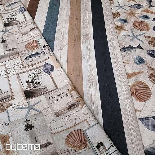 Tela decorativa Rayas del océano