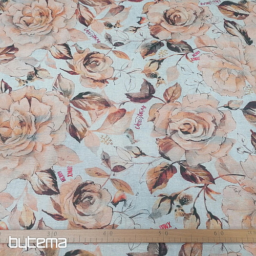 Tela decorativa navideña Flores de la armonía