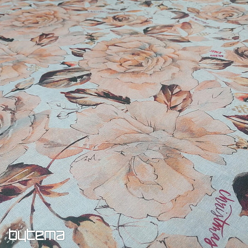 Tela decorativa navideña Flores de la armonía
