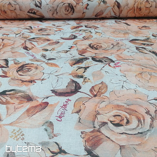 Tela decorativa navideña Flores de la armonía