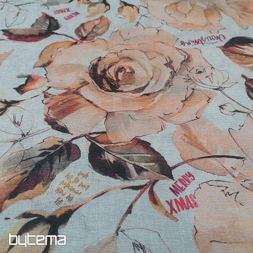 Tela decorativa navideña Flores de la armonía