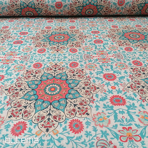 Tela decorativa Sayuri turquesa