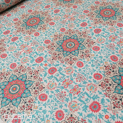 Tela decorativa Sayuri turquesa