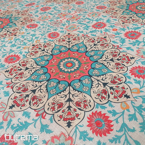 Tela decorativa Sayuri turquesa
