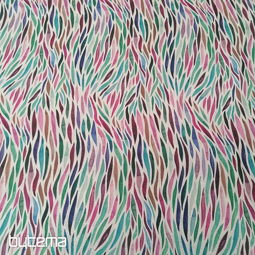 Tela decorativa Izaro violeta-turquesa