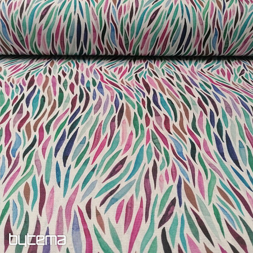 Tela decorativa Izaro violeta-turquesa