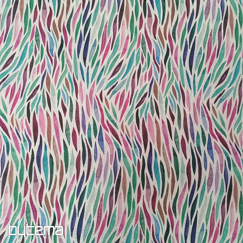 Tela decorativa Izaro violeta-turquesa